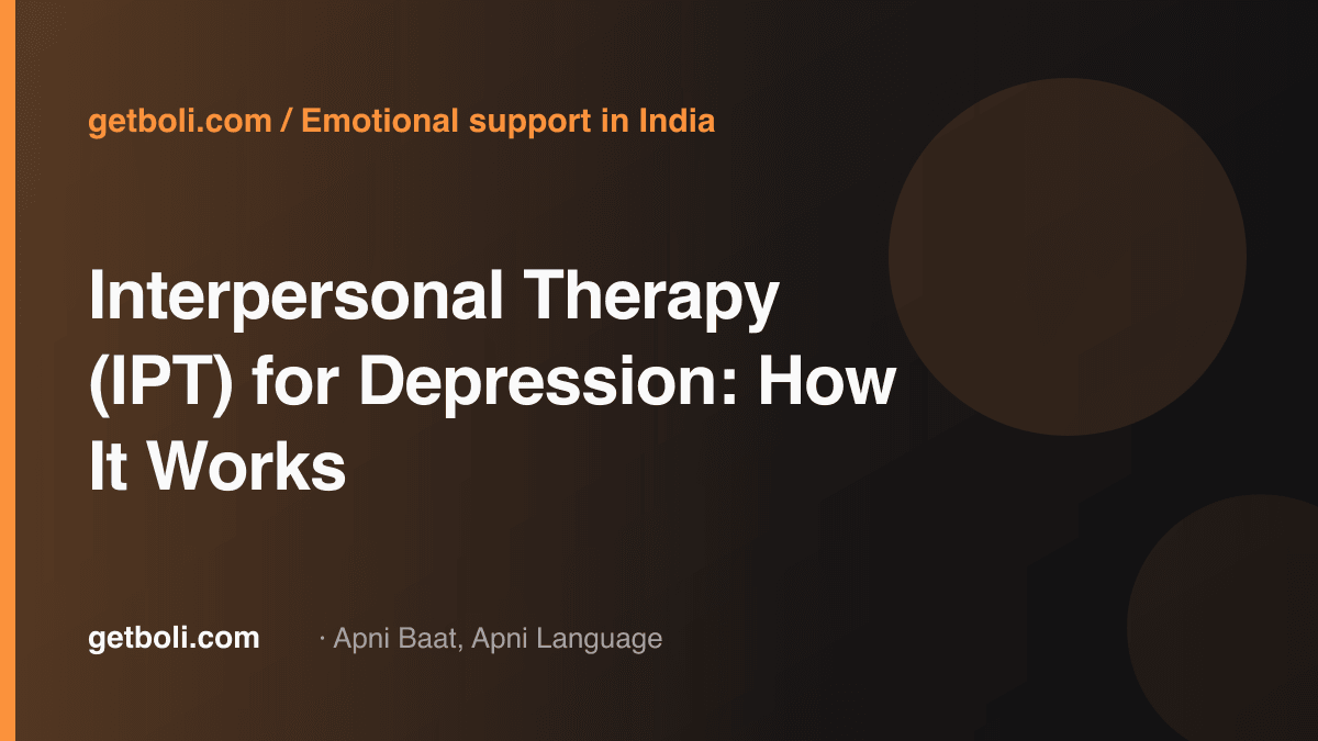 Illustrated editorial cover for “Interpersonal Therapy (IPT) for Depression: How It Works”.