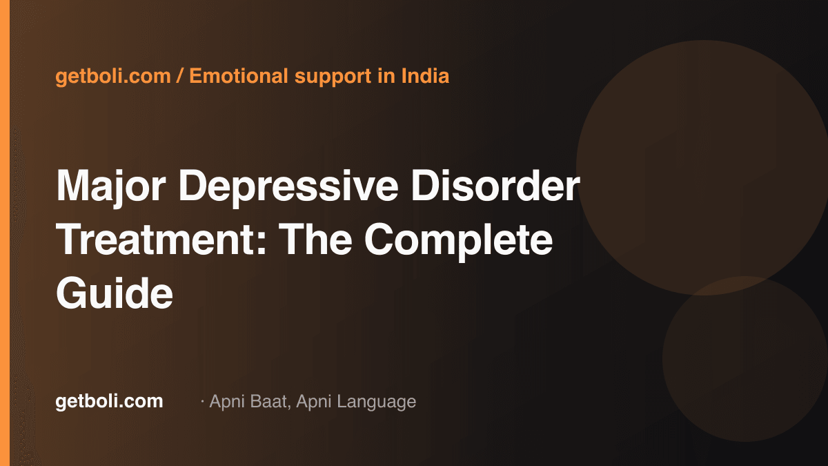 Illustrated editorial cover for “Major Depressive Disorder Treatment: The Complete Guide”.